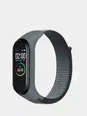 Серый меланж нейлоновые ремешки для фитнес-браслетов Xiaomi Mi Band 3, Mi Band 4, Mi Band 5