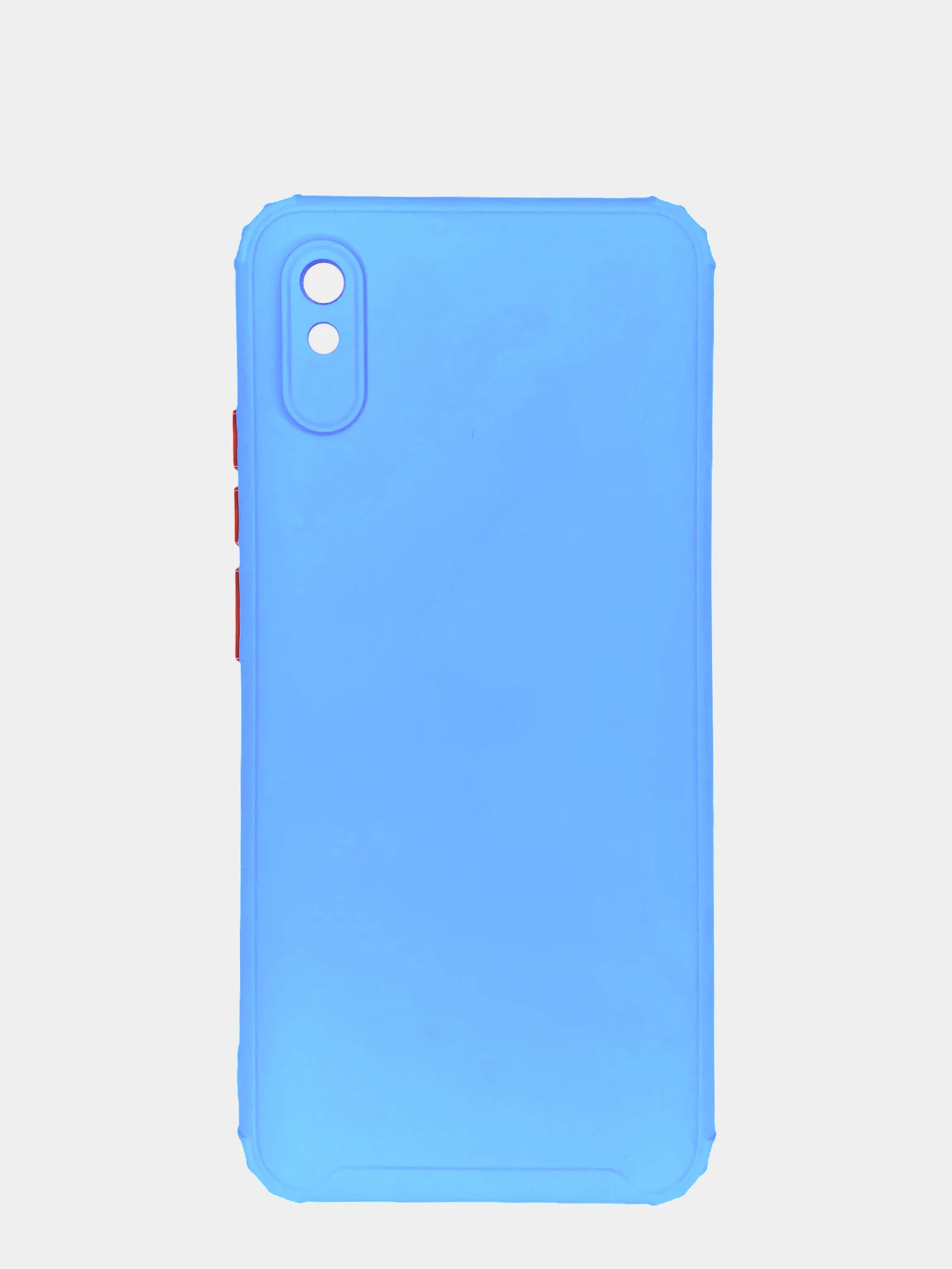 Небесно-голубой чехол Xiaomi Redmi 9A силиконовый противоударный с усиленными углами