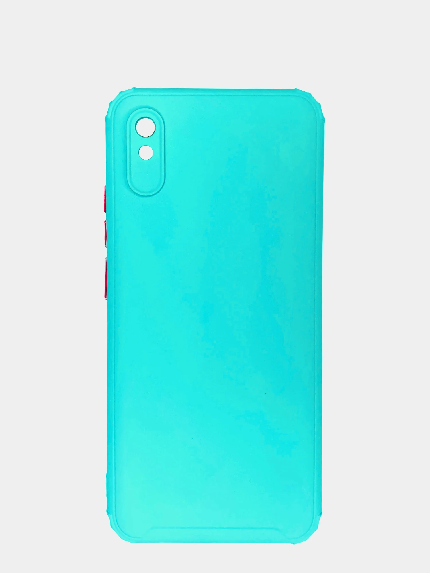 Бирюзовый чехол Xiaomi Redmi 9A силиконовый противоударный с усиленными углами