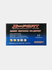 Набор кольцевых коронок по дереву X-PERT 12 предметов, 19-76мм, в кейсе