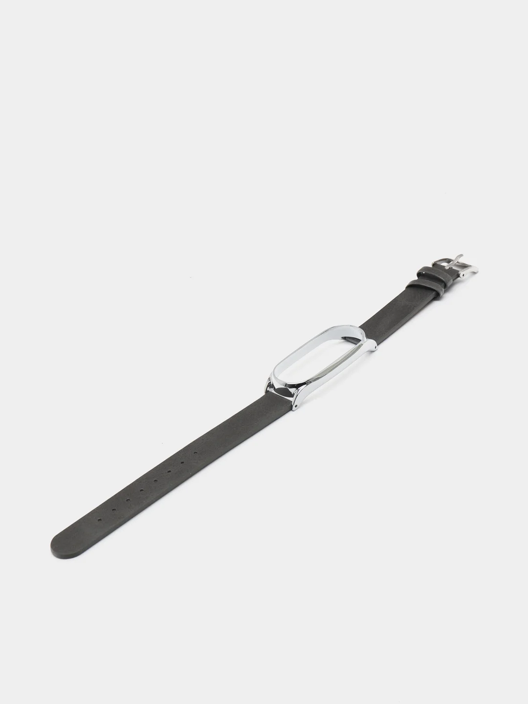 Серый ремешок для Xiaomi Mi band 3, 4, 5, 6 кожаный фитнес браслет