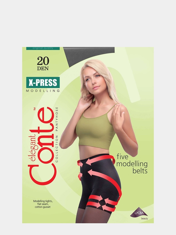 Колготки женские Conte X-Press, 20 den, утяжка "Push Up Effect", LYCRA