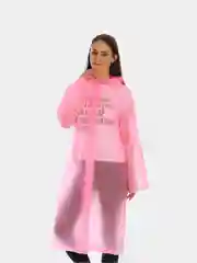 Розовый дождевик с капюшоном