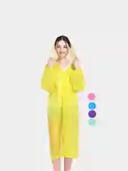 Желтый дождевик с капюшоном