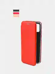 Чехол книжка для Samsung A02S, черный, красный, золотой