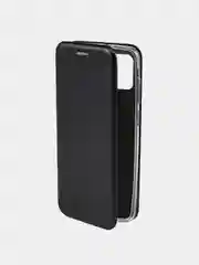 Черный чехол книжка для Samsung A02S, черный, красный, золотой