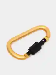 Желтый карабин металлический с муфтой, туристический, 2 шт