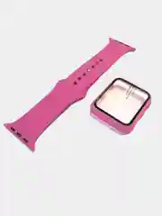 Фуксия ремешок, бампер и стекло Apple Watch Classic 38 40 42 44 mm Series 1, 2, 3, 4, 5, 6, SE