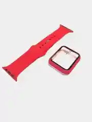 Красный ремешок, бампер и стекло Apple Watch Classic 38 40 42 44 mm Series 1, 2, 3, 4, 5, 6, SE