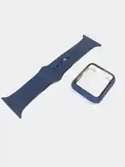Темно-синий ремешок, бампер и стекло Apple Watch Classic 38 40 42 44 mm Series 1, 2, 3, 4, 5, 6, SE