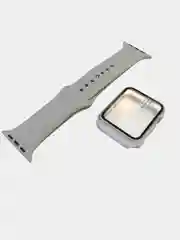 Серый ремешок, бампер и стекло Apple Watch Classic 38 40 42 44 mm Series 1, 2, 3, 4, 5, 6, SE
