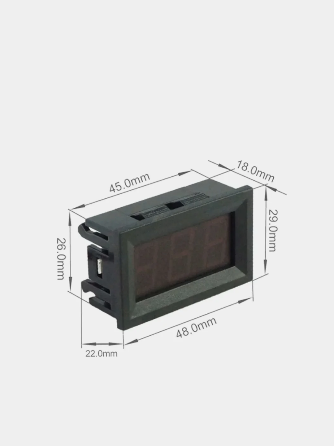Красный цифровой вольтметр DC4.5V-30.0V, автомобильный