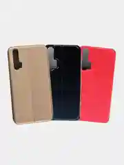 Чехол книжка для Honor 20 Pro, черный, красный, золотой