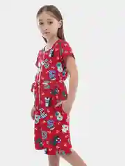 Красный детский трикотажный халат