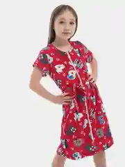 Красный детский трикотажный халат