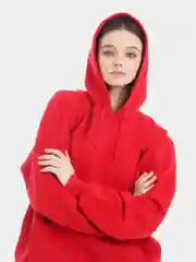 Красный толстовка утепленная /худи / унисекс / 5 цветов / 100% хлопок / женское / мужское