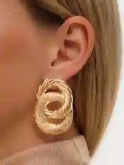 Серьги из двух колец Mavria, серьги кольца