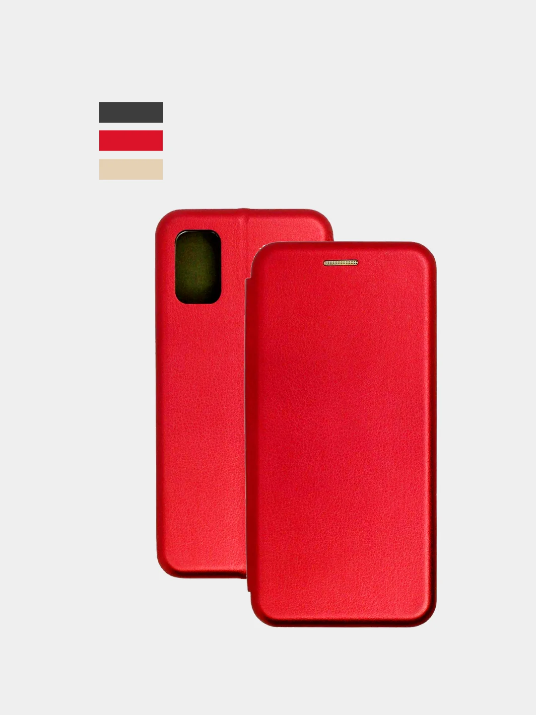Чехол книжка для Samsung M51, черный, красный, золотой