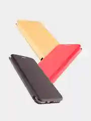 Чехол книжка для Samsung A91 / S10 Lite черный, красный, золотой