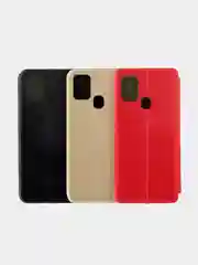 Чехол книжка для Samsung F41 черный, красный, золотой
