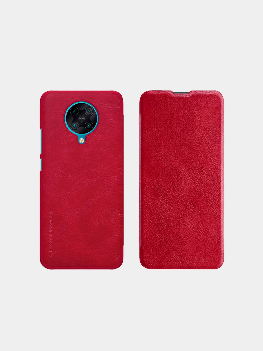 Красный чехол книжка для Poco F2 Pro (черный, красный, золотой)