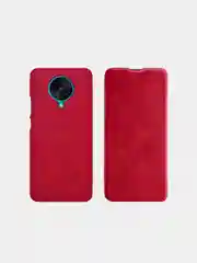 Красный чехол книжка для Poco F2 Pro (черный, красный, золотой)
