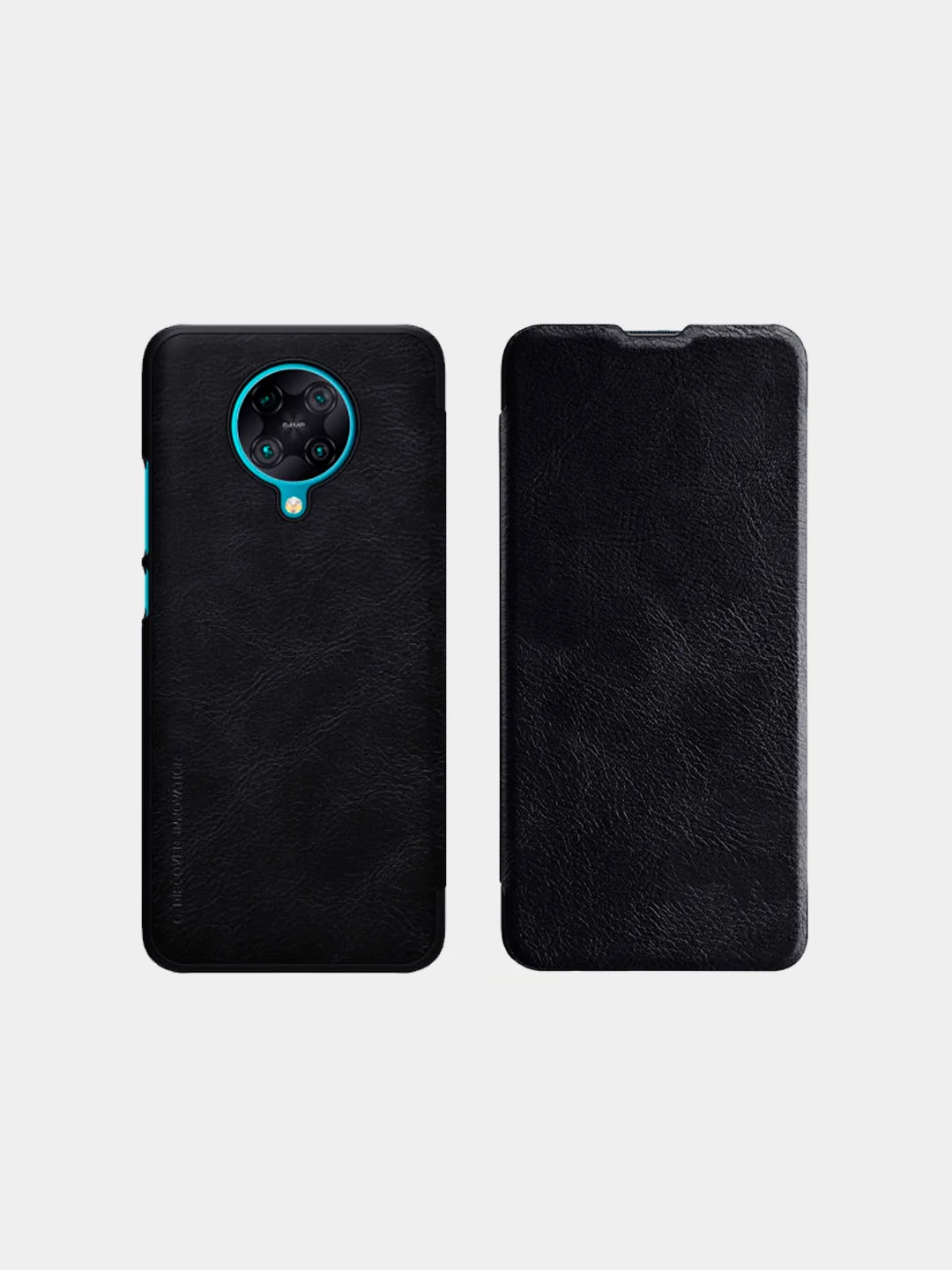 Черный чехол книжка для Poco F2 Pro (черный, красный, золотой)