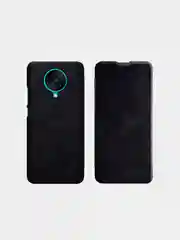 Черный чехол книжка для Poco F2 Pro (черный, красный, золотой)