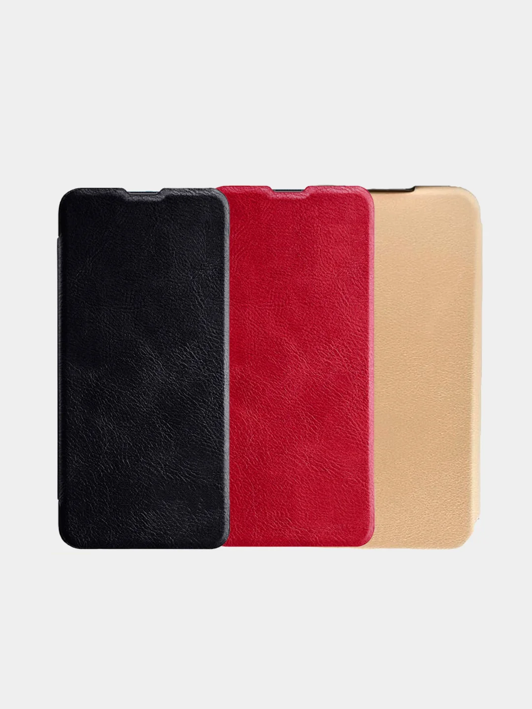 Чехол книжка для Poco F2 Pro (черный, красный, золотой)