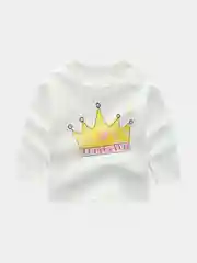 Белый футболка детская, с длинным рукавом