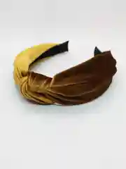 Карамельный ободок с узелком, бархатный, для волос