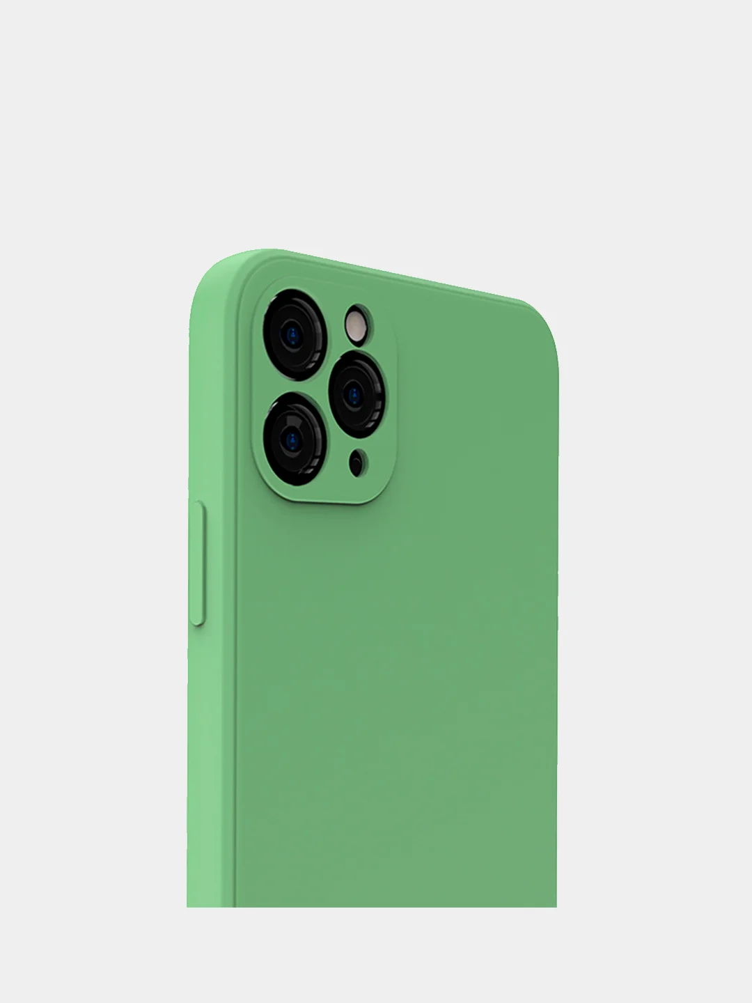 Серый меланж чехол силиконовый с защитой камеры для Apple iPhone 12 Pro Max с бархатной подкладкой