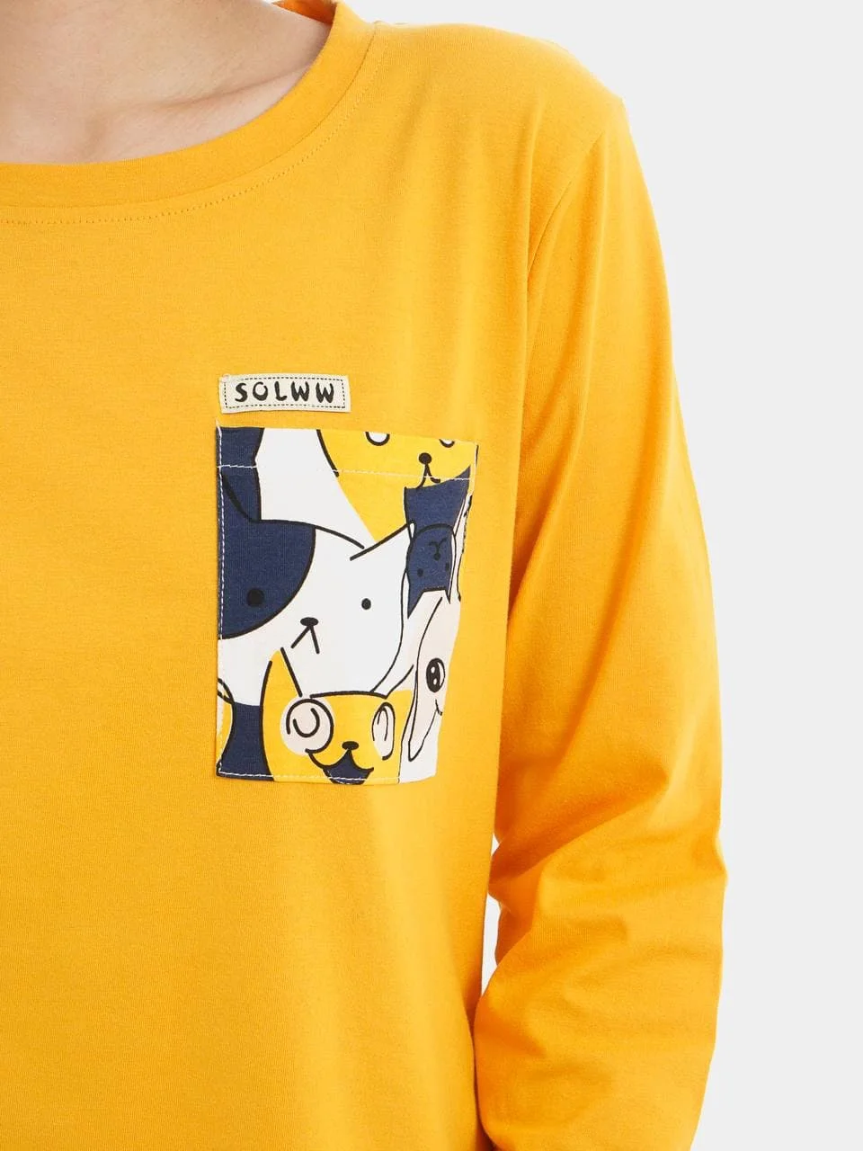 Лимонный женская пижама с брюками