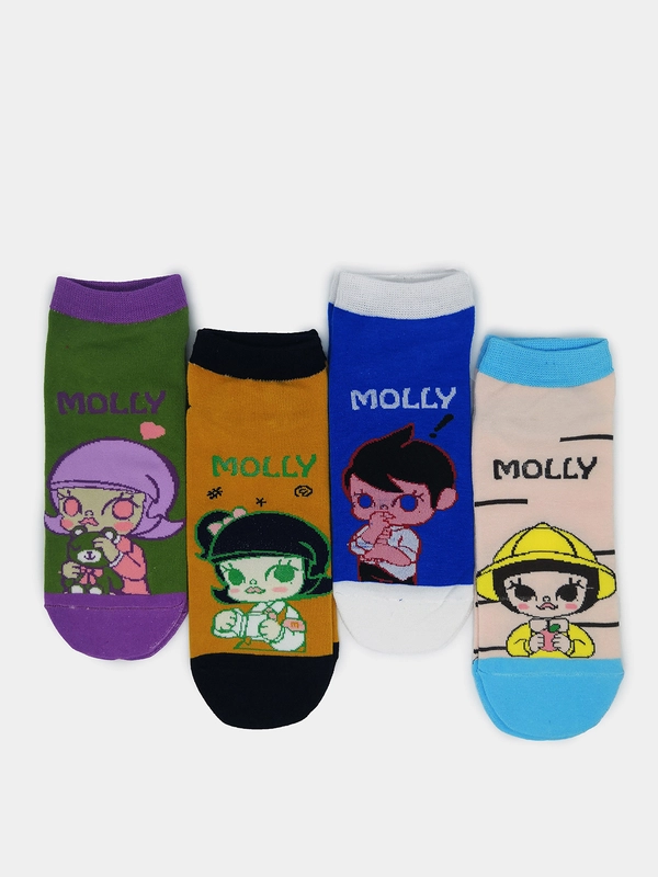 Носки с принтом девочка Molly, укороченная посадка