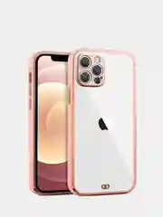 Розовый чехол для iPhone 12 Mini, 12 Pro Max, 13 Mini, 13 Pro Max с гальваническим покрытием