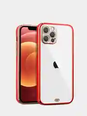 Красный чехол для iPhone 12 Mini, 12 Pro Max, 13 Mini, 13 Pro Max с гальваническим покрытием