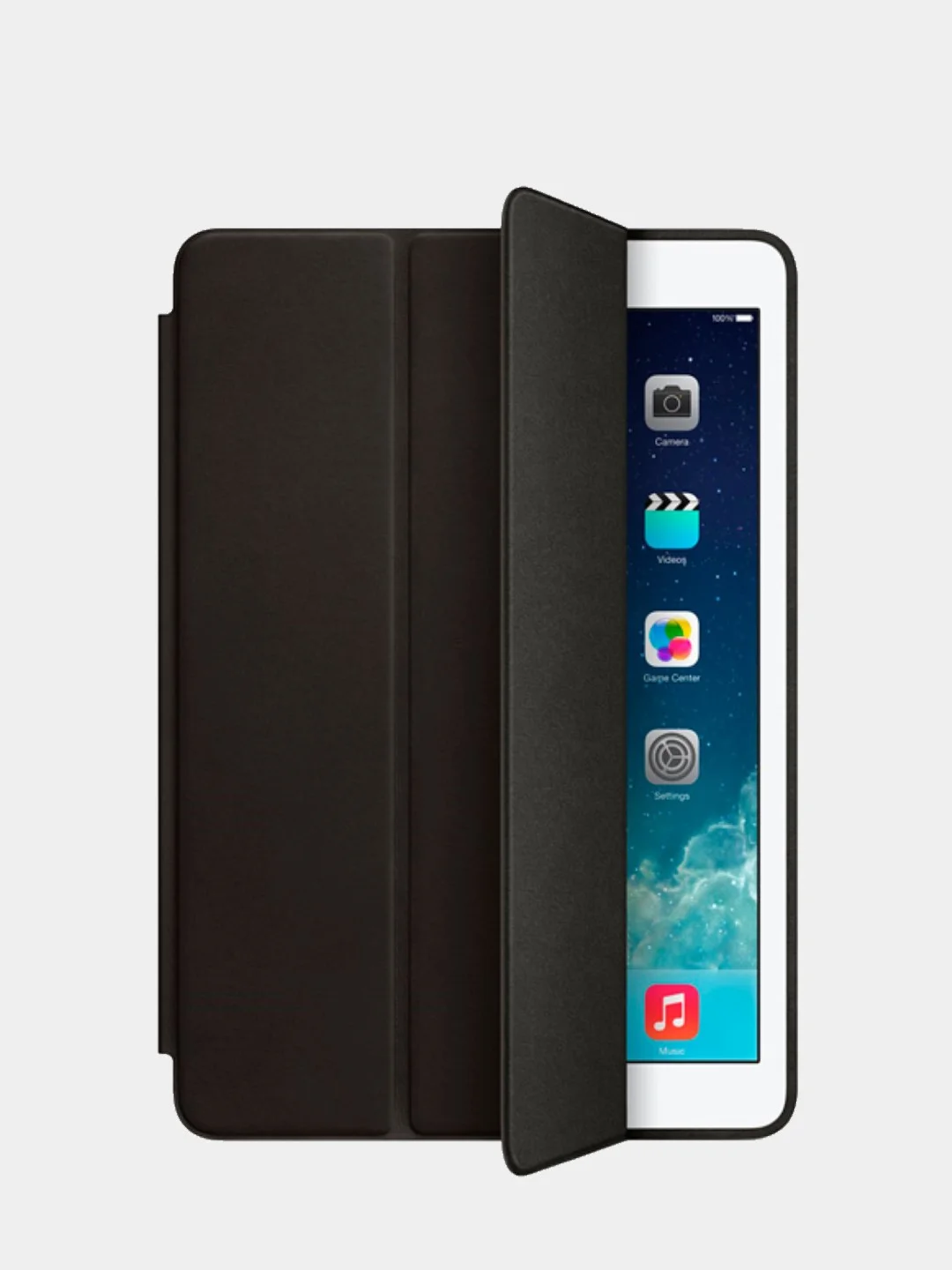 Черный чехол Smart Case iPad 10.2 Air 1, 2 Pro 12.9, 2018, 2020, 11 10.5, mini 1, 2, 3, 4, 5, 9,7