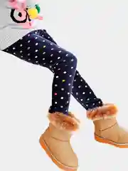 Черный детские легинсы для девочек, с начесом