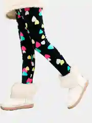 Угольный детские легинсы для девочек, с начесом