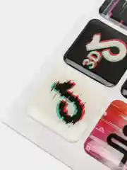 3D наклейки стикеры на телефон "TikTok", блистер 20 и 5 шт