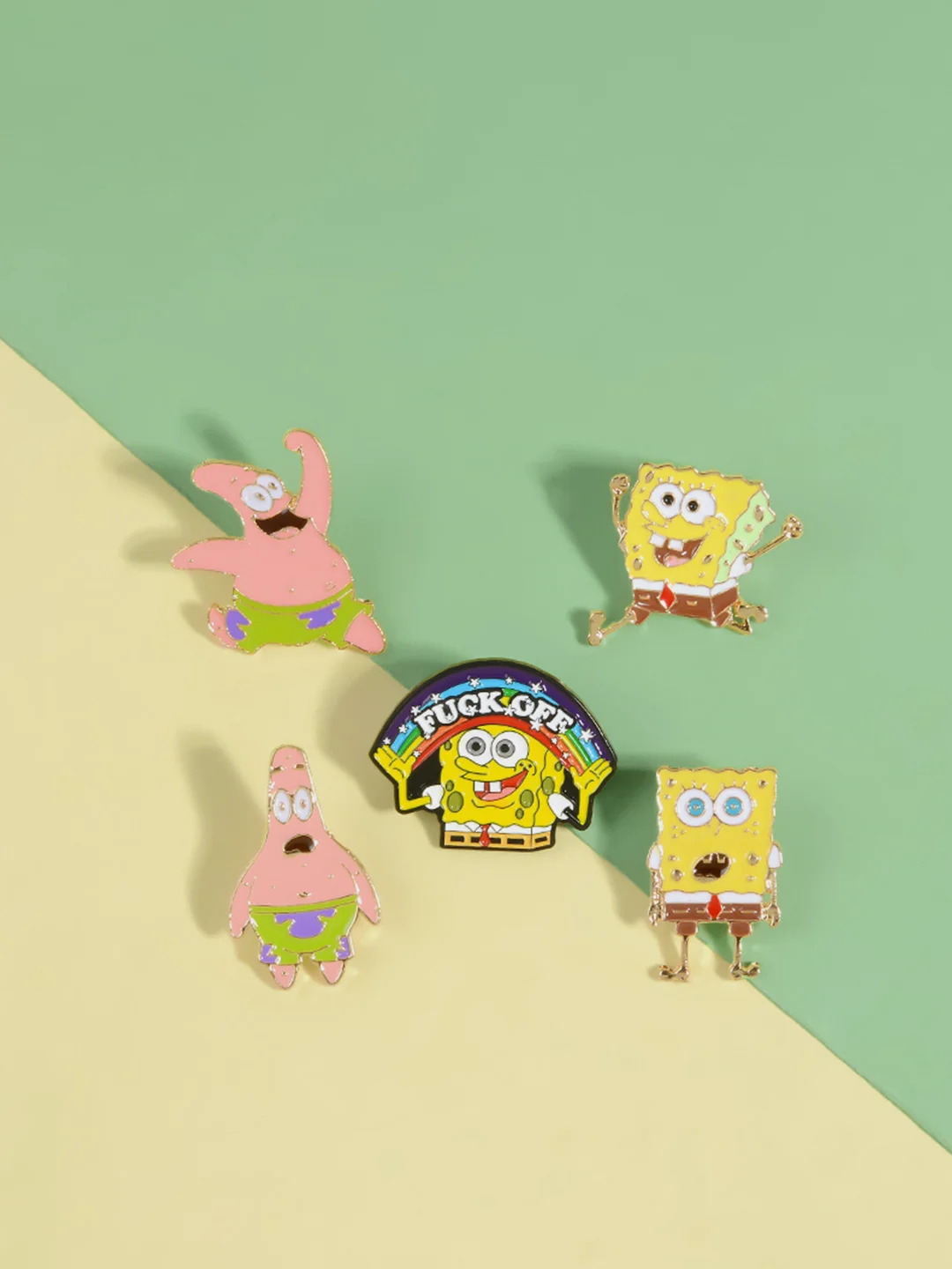 Значок-брошь Sponge Bob (Губка Боб), металлический