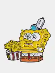 Желтый значок-брошь Sponge Bob (Губка Боб), металлический