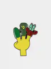 Фиолетовый значок-брошь Sponge Bob (Губка Боб), металлический