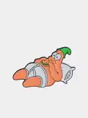 Серый значок-брошь Sponge Bob (Губка Боб), металлический