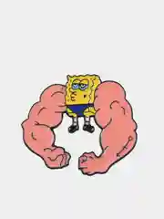 Конфетный значок-брошь Sponge Bob (Губка Боб), металлический