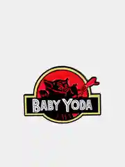 Красный металлический значок - брошь Yoda Star Wars