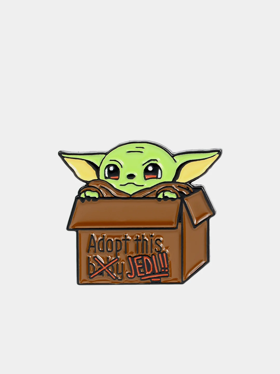 Коричневый металлический значок - брошь Yoda Star Wars
