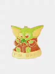 Золотой металлический значок - брошь Yoda Star Wars