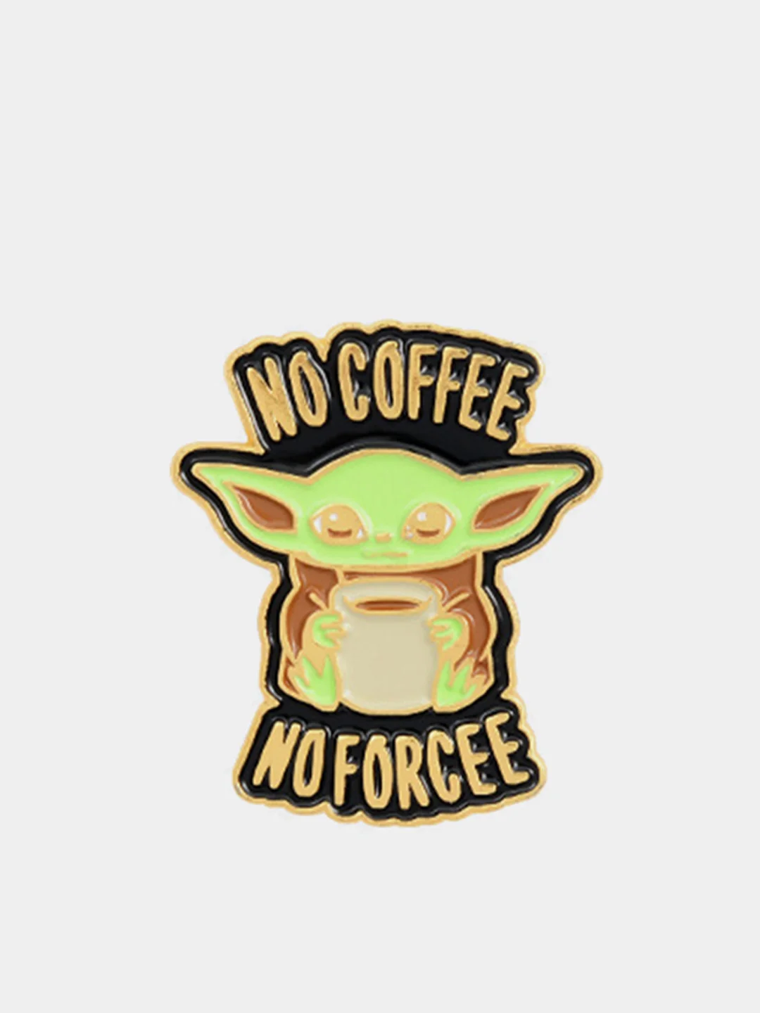 Мятный металлический значок - брошь Yoda Star Wars