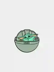 Зеленый металлический значок - брошь Yoda Star Wars